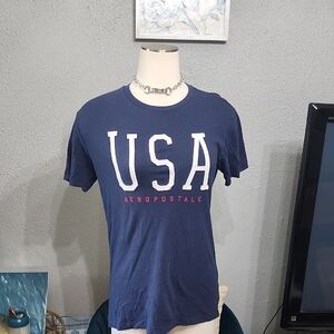 Aeropostale Blue USA Graphic Tee